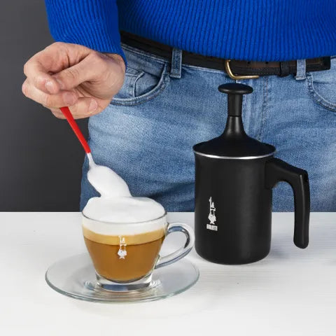 BIALETTI TUTTOCREMA MILK FROTHER ALUMINIUM 150ML BLACK (3 CUP)