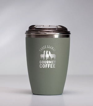 Three Llamas Coffee Green Bullet Cup
