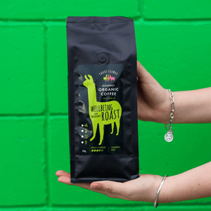 Three Llamas Organic Wellbeing Roast coffee