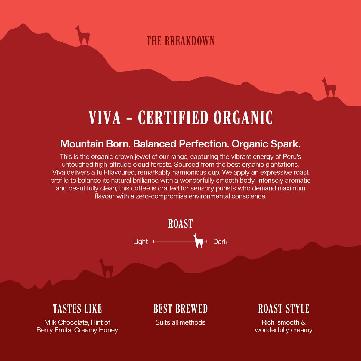 Viva Certified Organic Three Llamas Coffee