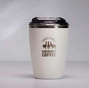 Three Llamas Coffee While Bullet Cup