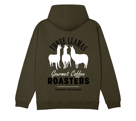 Three Llamas Coffee Hoodie
